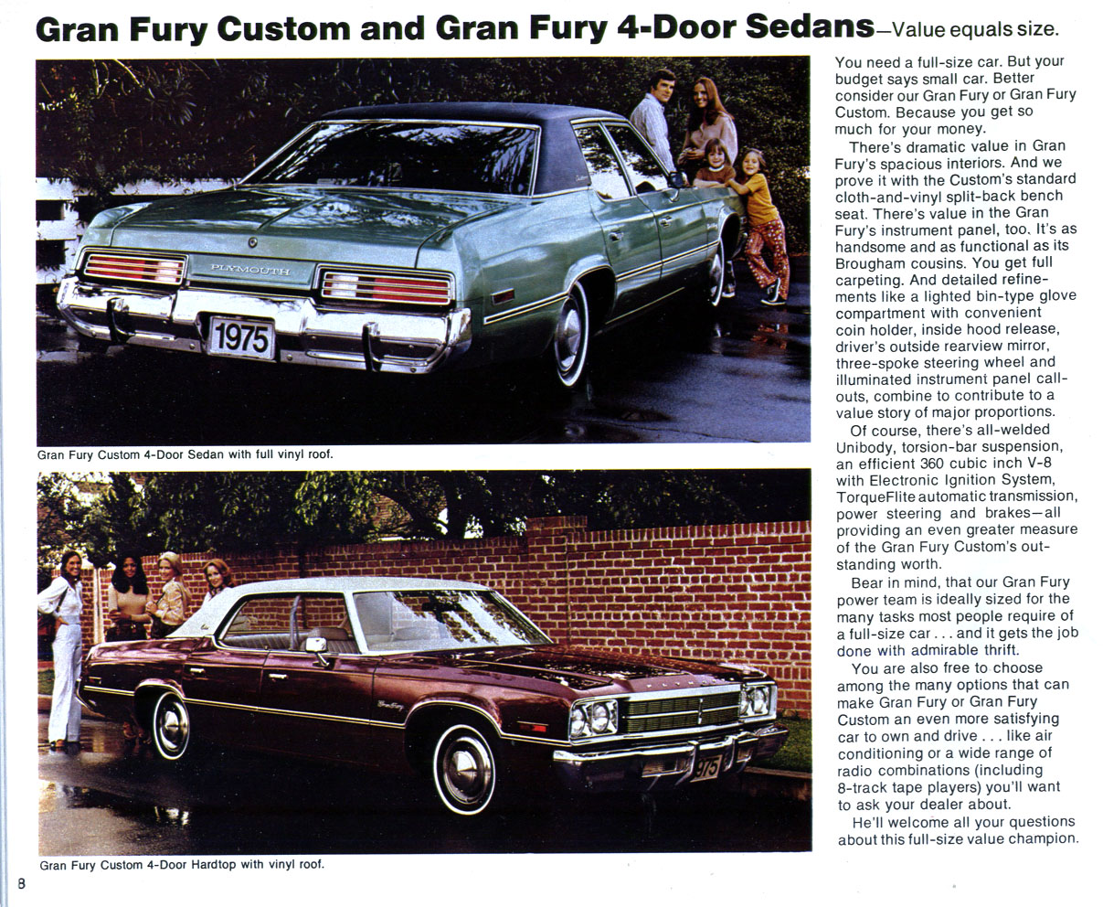 1975 Chrysler Plymouth Brochure Page 2